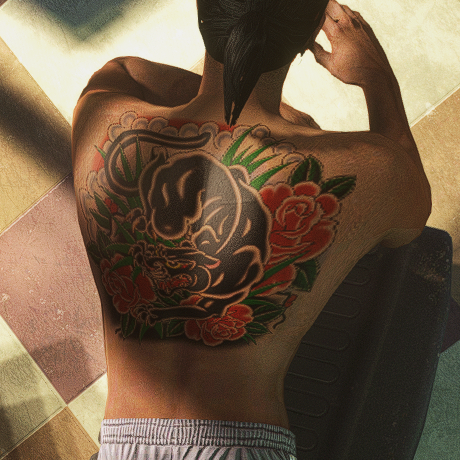 Panthère et roses